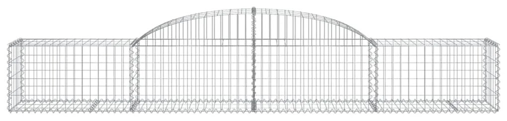 Cesti Gabbioni ad Arco 17 pz 300x50x40/60 cm Ferro Zincato