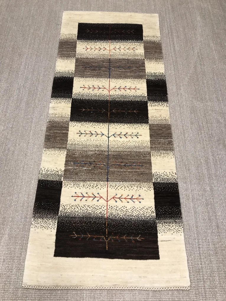 Loribaft Tappeto 80 x 200 Beige (Iran) Annodato A Mano