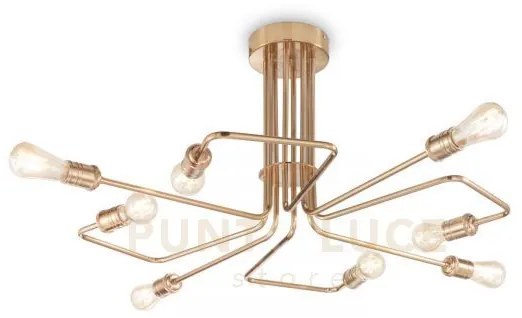 Triumph lampadario a soffitto in metallo ottone invecchiato 8 luci ...