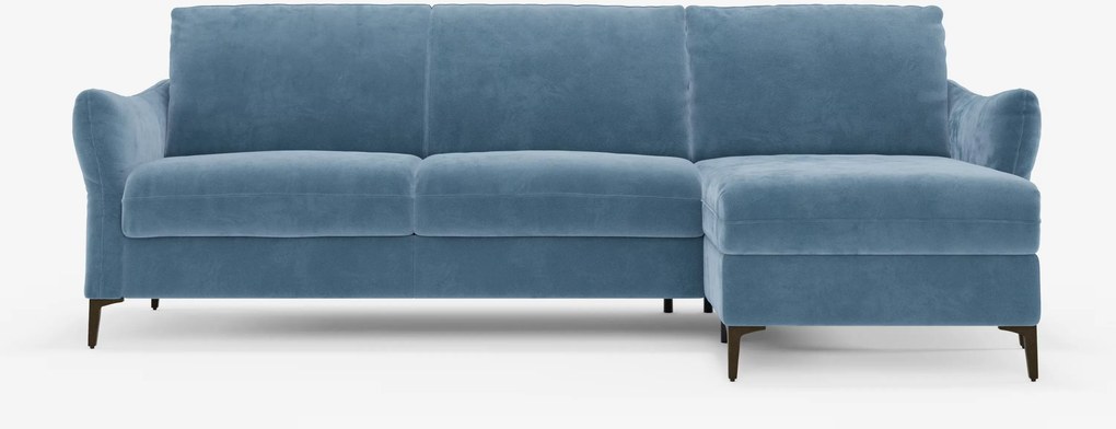 Dalia divano letto angolare con vano contenitore - materasso alto 18 cm in raffinato tessuto smacchiabile T30
