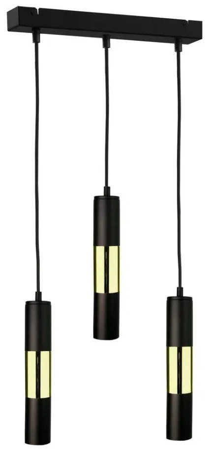 Lampadario su corda  MAGNUMA 3xGU10/50W/230V nero/oro