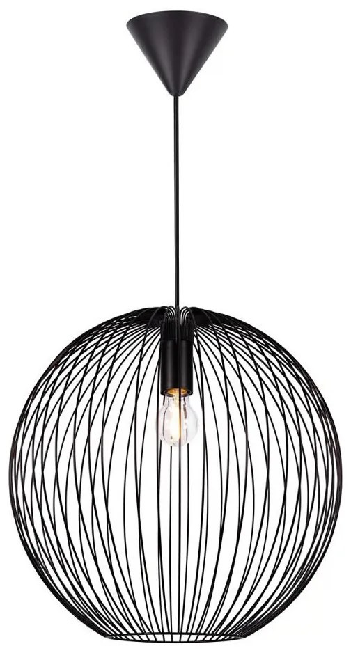 Nordlux - Lampadario a sospensione su cavo BERONI 1xE27/60W/230V nero