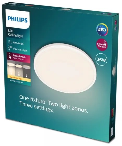 Philips- Plafoniera LED dimmerabile OZZIET SCENE SWITCH LED/36W/230V 2700K