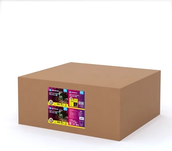 Aigostar-LED Decorazione luminosa da esterno LED/3,6W/31/230V 2700K 90/45cm IP44 - Renna con slitta