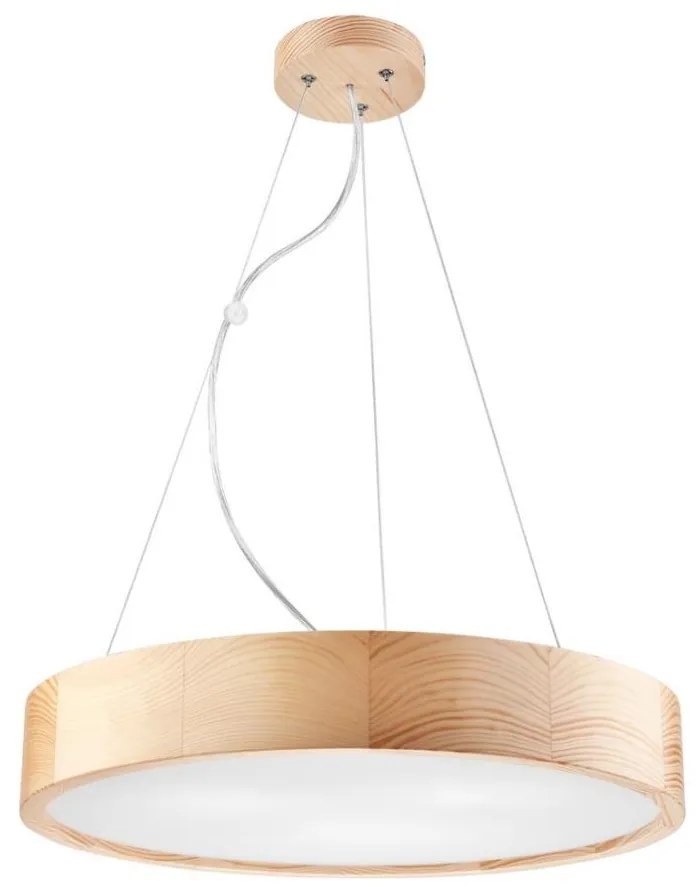 Lampadario a cavo NATURAL 3xE27/60W/230V Ø47 cm pino