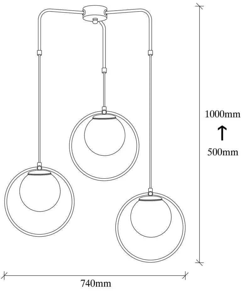 Apparecchio a sospensione in metallo nero Opviq luci Nazarios - Opviq lights