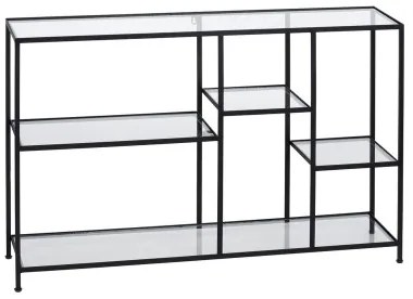 Scaffale Nero Cristallo Ferro 110 x 26 x 74 cm