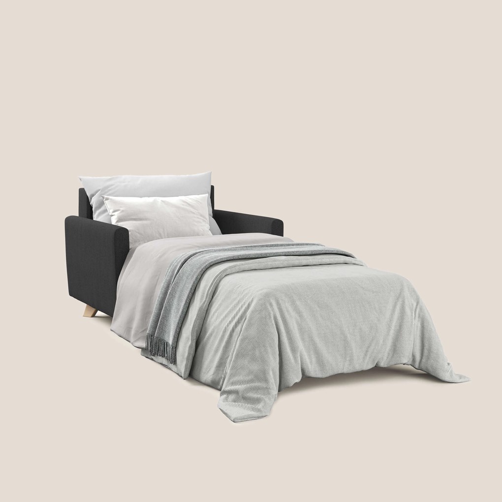 Edgar poltrona letto in tessuto felis impermeabile T03 antracite