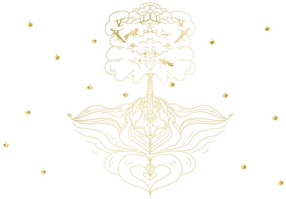 Carta da parati – Albero d'oro della saggezza