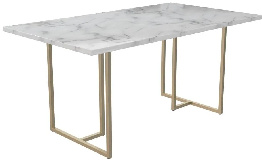 Tavolo da pranzo con effetto marmo 90x160 cm Astor – CosmoLiving by Cosmopolitan