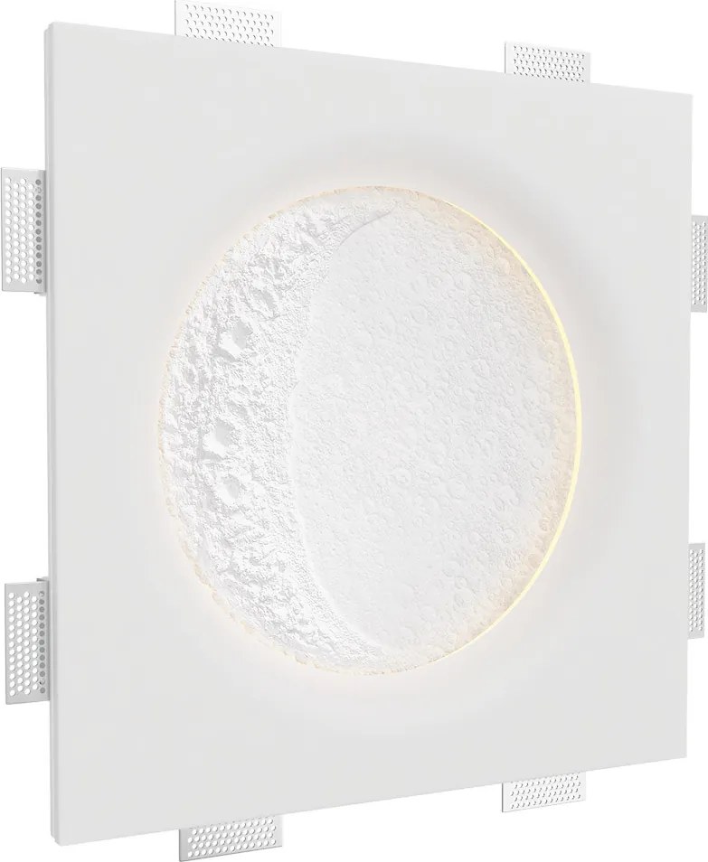 Lampada LED da incasso 175W Luna Crescente 60x60 cm in Gesso