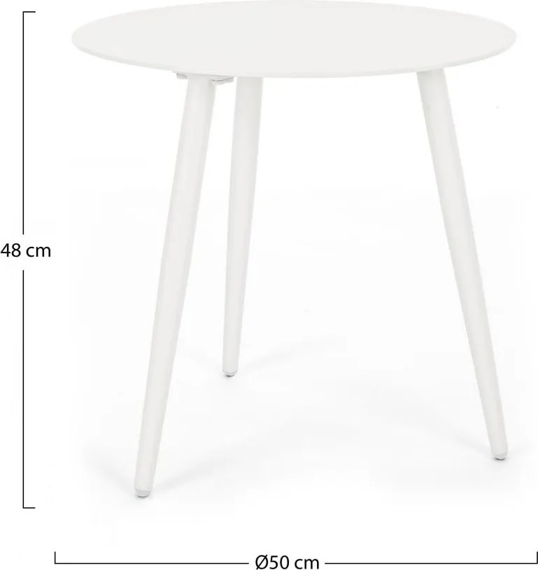 Tavolino da giardino rotondo in alluminio ø 50 cm Ridley – Bizzotto