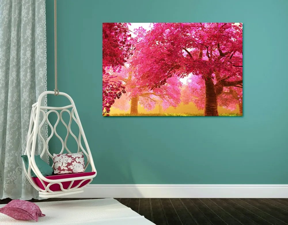 Quadro su tela – Magici alberi di ciliegio in fiore