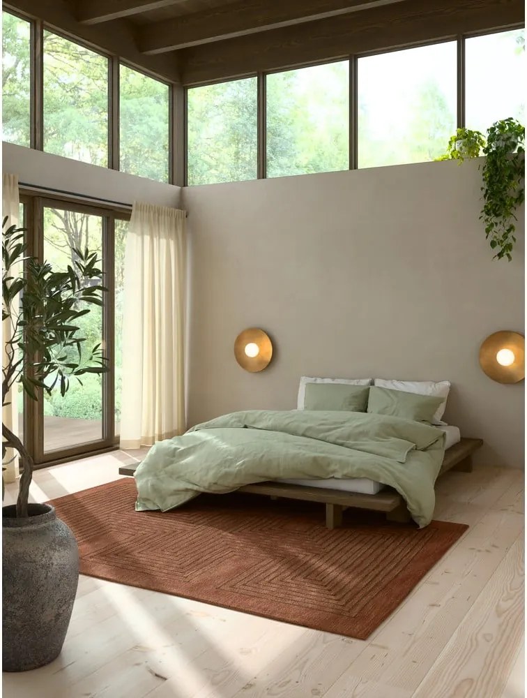 Letto singolo marrone in pino massiccio con rete inclusa 120x200 cm Japan – Karup Design