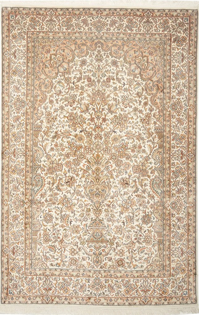 Cashmere Silk Tappeto orientale 130 x 190 Beige (Indian) Annodato A Mano