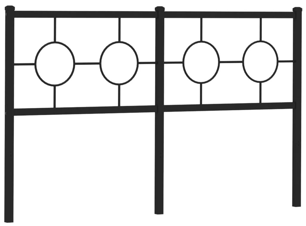 Testiera in metallo nero 135 cm