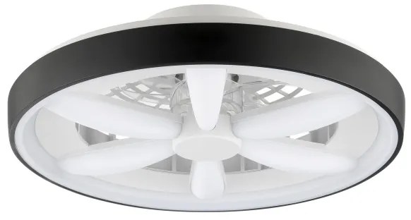 Brilliant - Ventilatore a soffitto LED RGBW GAIANO LED/48W/230V nero +DO