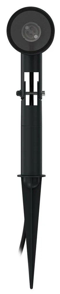 Faretto con Picchetto GU10 da Giardino Orientabile Serie SHADOW - Nero