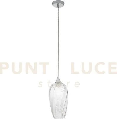 Lampadario a sospensione majesty trasparente in vetro 1 luce attacc...