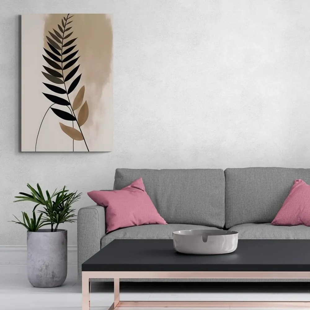 Quadro su tela – Forme botaniche astratte felce