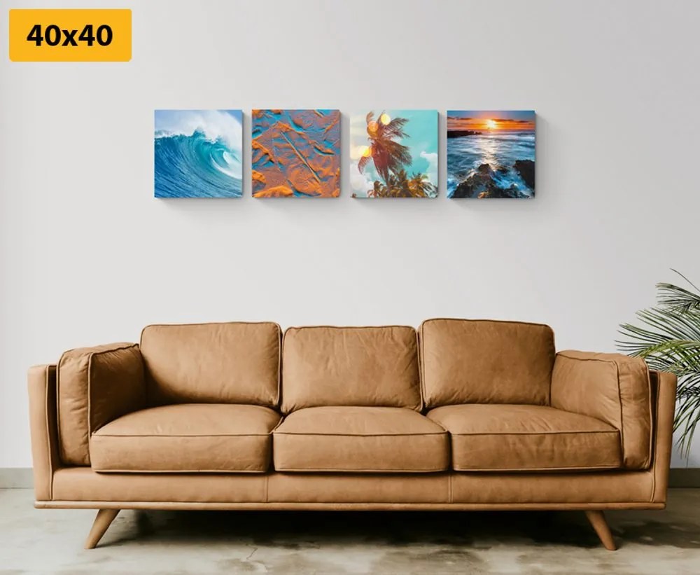 Set di quadri – Paesaggio marino affascinante