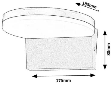 Rabalux 77117 - Applique a LED da esterno BATIDA LED/9W/230V IP54 nero