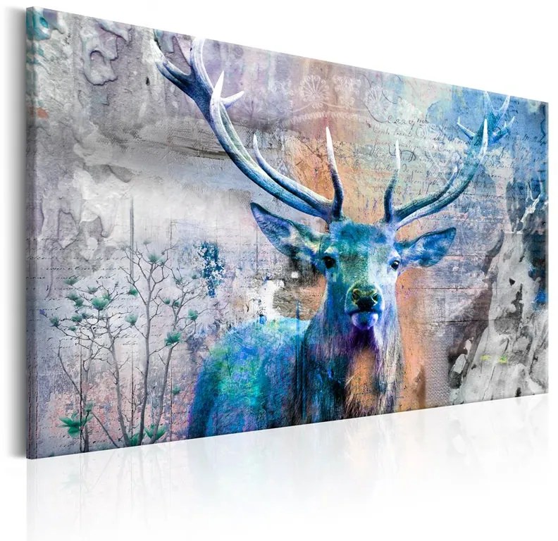 Quadro Blue Deer  Colore Blu, Dimensioni e Misure 120x80