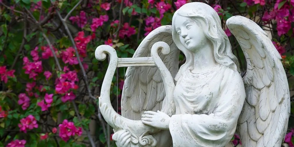 Quadro su tela – Angelo che suona l'arpa