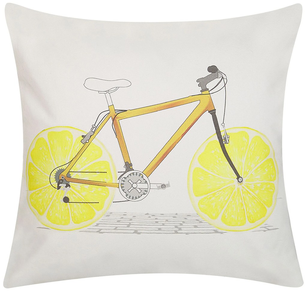Set di 2 cuscini stampa di bicicletta 45 x 45 cm multicolore RUSCUS Beliani