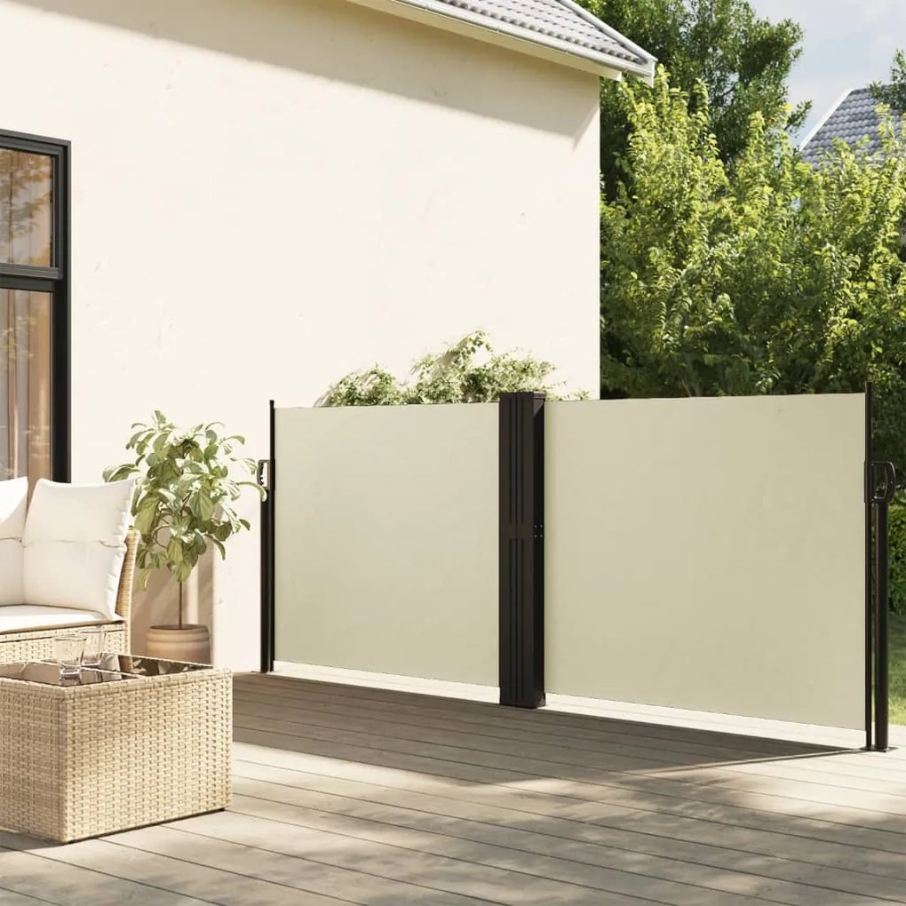 Tenda Da Sole Laterale Retrattile Crema 140x600 Cm /