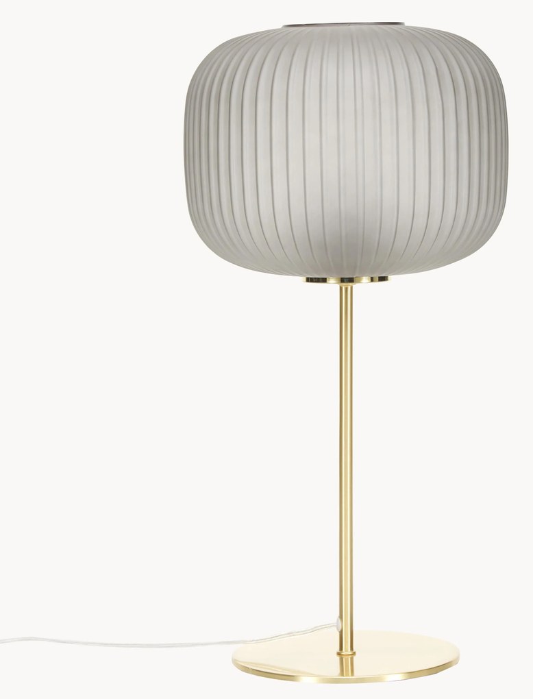Lampada da tavolo grande con paralume in vetro Sober