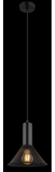 Globo 15648H1 - Lampadario a sospensione con filo JEDD 1xE27/60W/230V nero