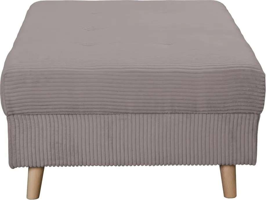 Sgabello in velluto a coste grigio Ariella - Ropez