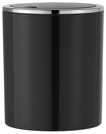 WENKO 23934100 - Cestino INCA 14x16,8 cm nero/cromo lucido