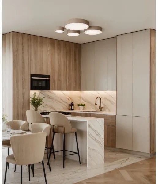 Brilagi - Plafoniera con sensore CLARE 5xE27/40W/230V diametro 60 cm beige