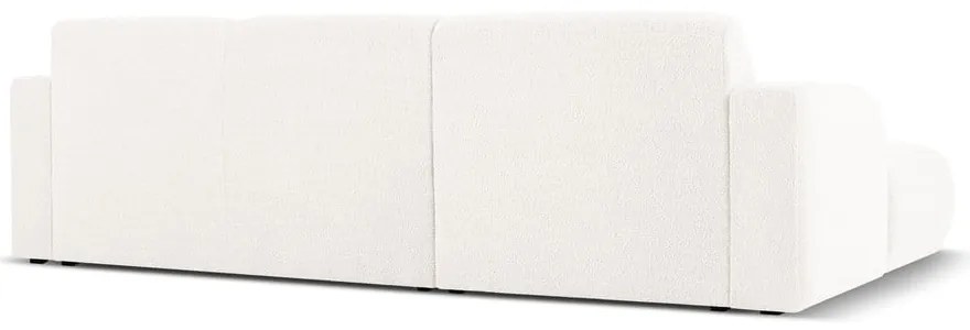 Divano angolare bianco in tessuto bouclé (angolo sinistro) Molino - Micadoni Home