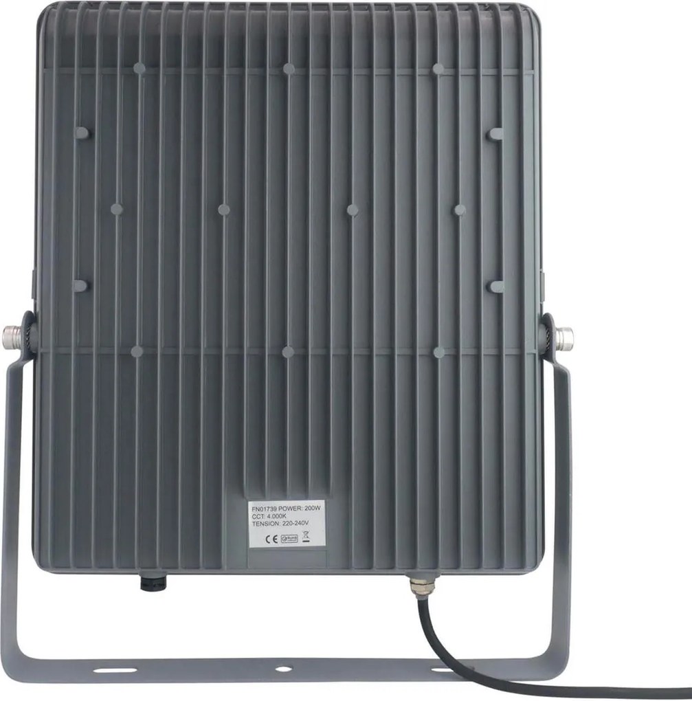 Proiettore LED 200W IP65 145lm/W con Osram chip LED Colore Bianco Naturale 4.000K