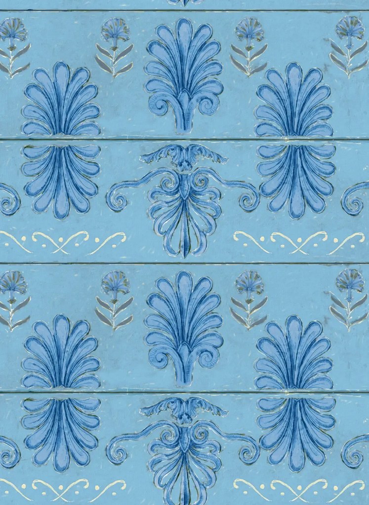 Mindthegap Carta da parati Mykonos Villa Motif - Azure
