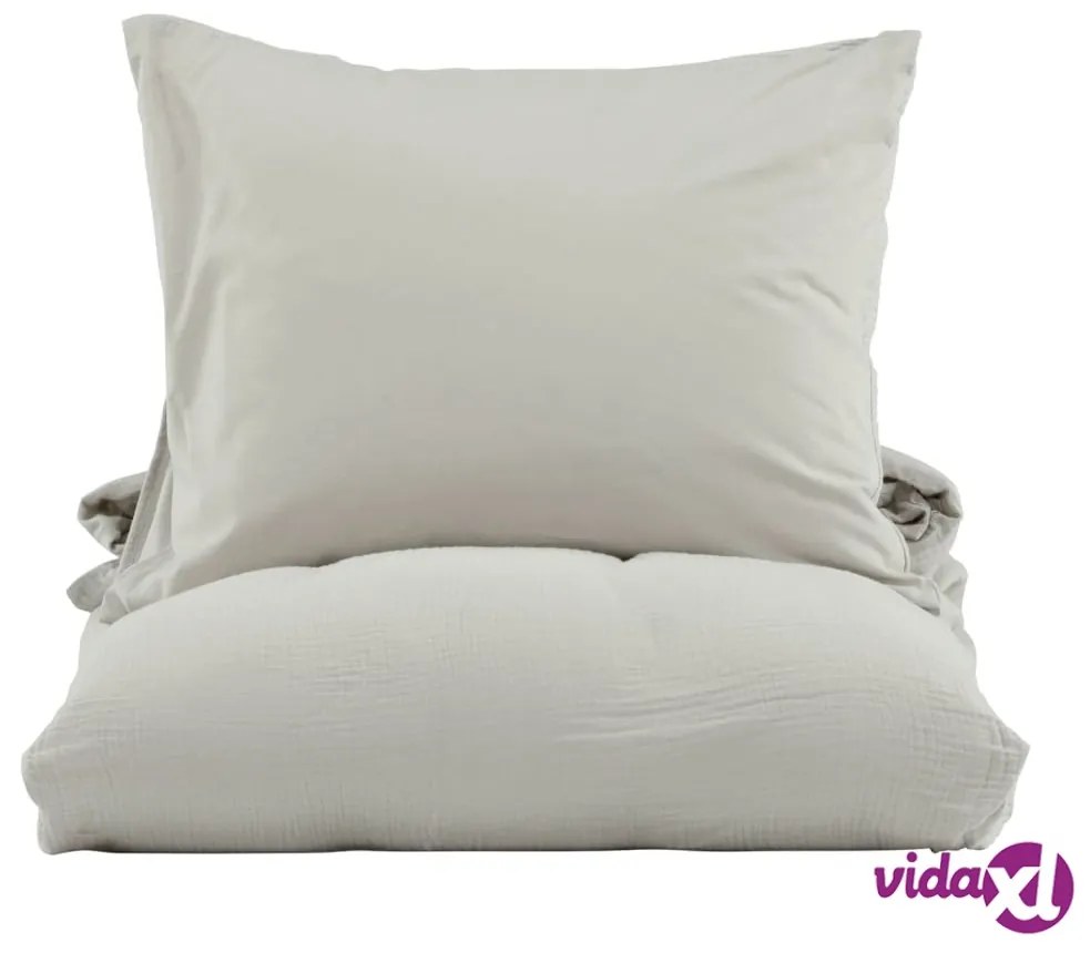 Venture Home Set da Letto Mila 200x150 cm Cotone Grigio Chiaro