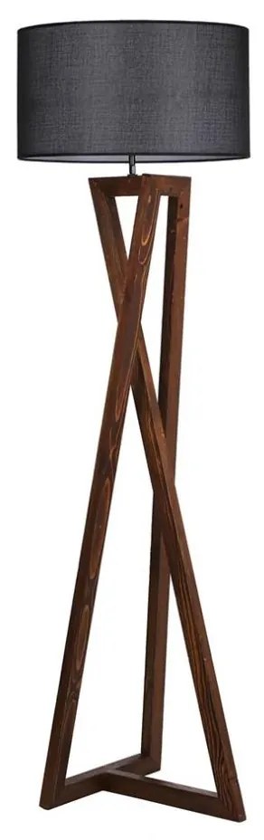 Lampada da terra MACKA 1xE27/60W/230V nero/marrone