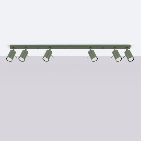 Sollux SL.1505 - Faretto RING 6xGU10/10W/230V verde