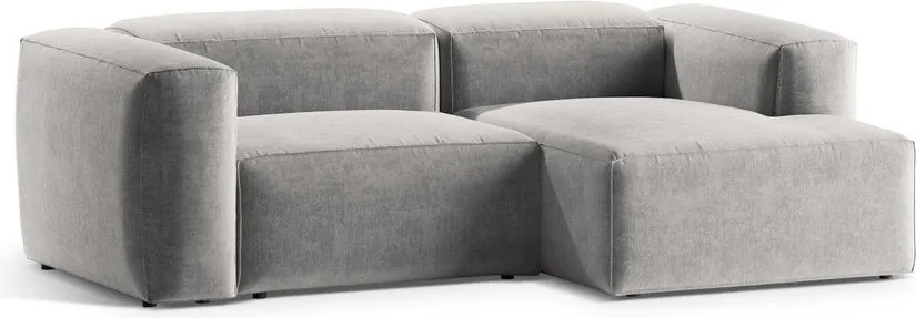 Divano angolare grigio chiaro (con penisola a destra/con chaise lounge) Bergamo – Cosmopolitan Design