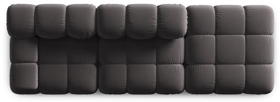 Divano in velluto grigio scuro 282 cm Bellis - Micadoni Home