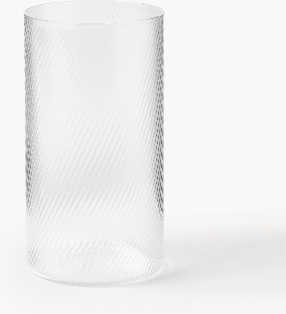 Set di 4 bicchieri alti in vetro soffiato Limon