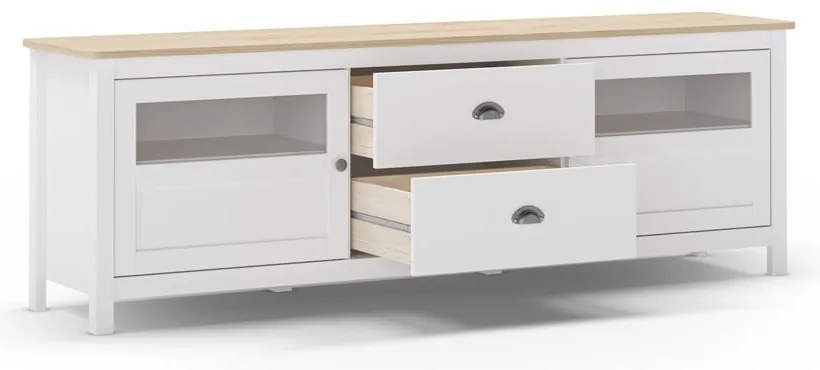 Mobile TV in pino bianco 180x59 cm Misti - Marckeric