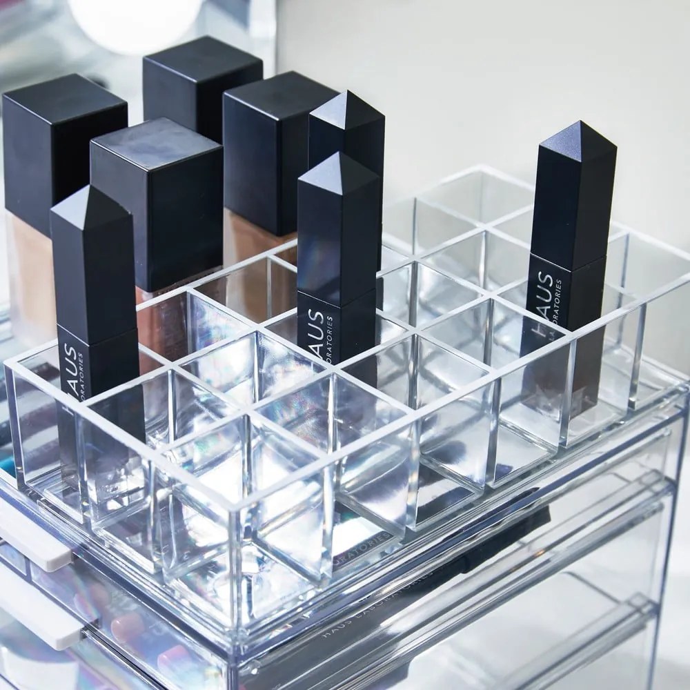 Organizzatore per cosmetici da bagno in plastica riciclata Lip Station - iDesign
