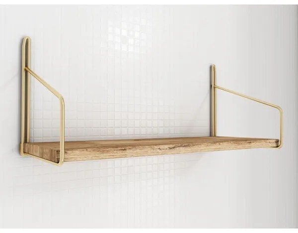 Mensola 45x16 cm quercia/oro