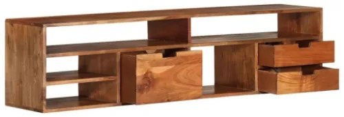 Mobile Porta TV 140x30x35 cm in Legno Massello di Acacia