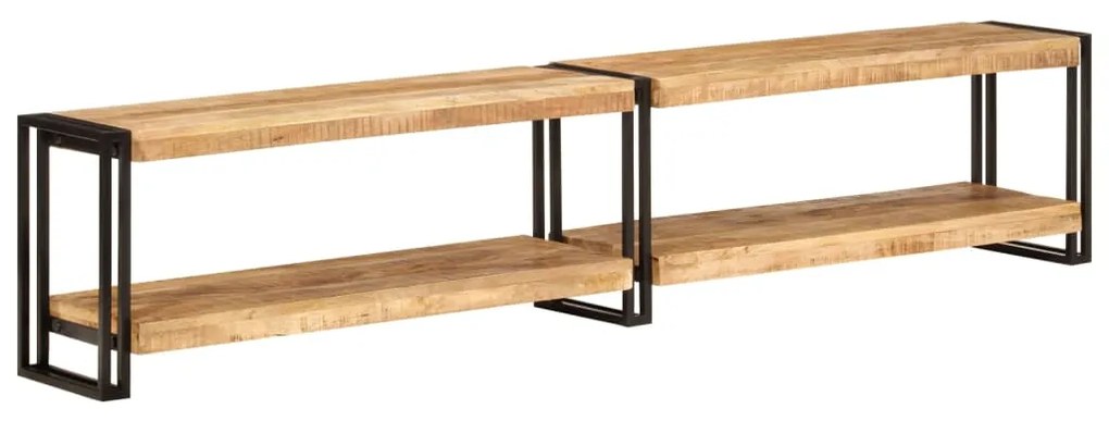 Mobile Porta Tv 200x30x40 Cm İn Legno Massello Di Mango /