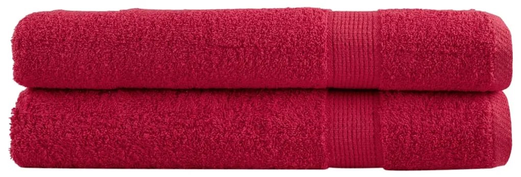 Asciugamani Premium Solund 2 Pz Rossi 100x200 Cm 600 G/m² /